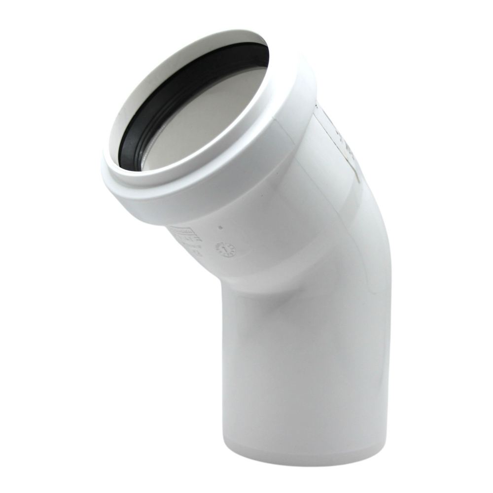 Отвод канализационный PRO AQUA STILTE Ø50x45°