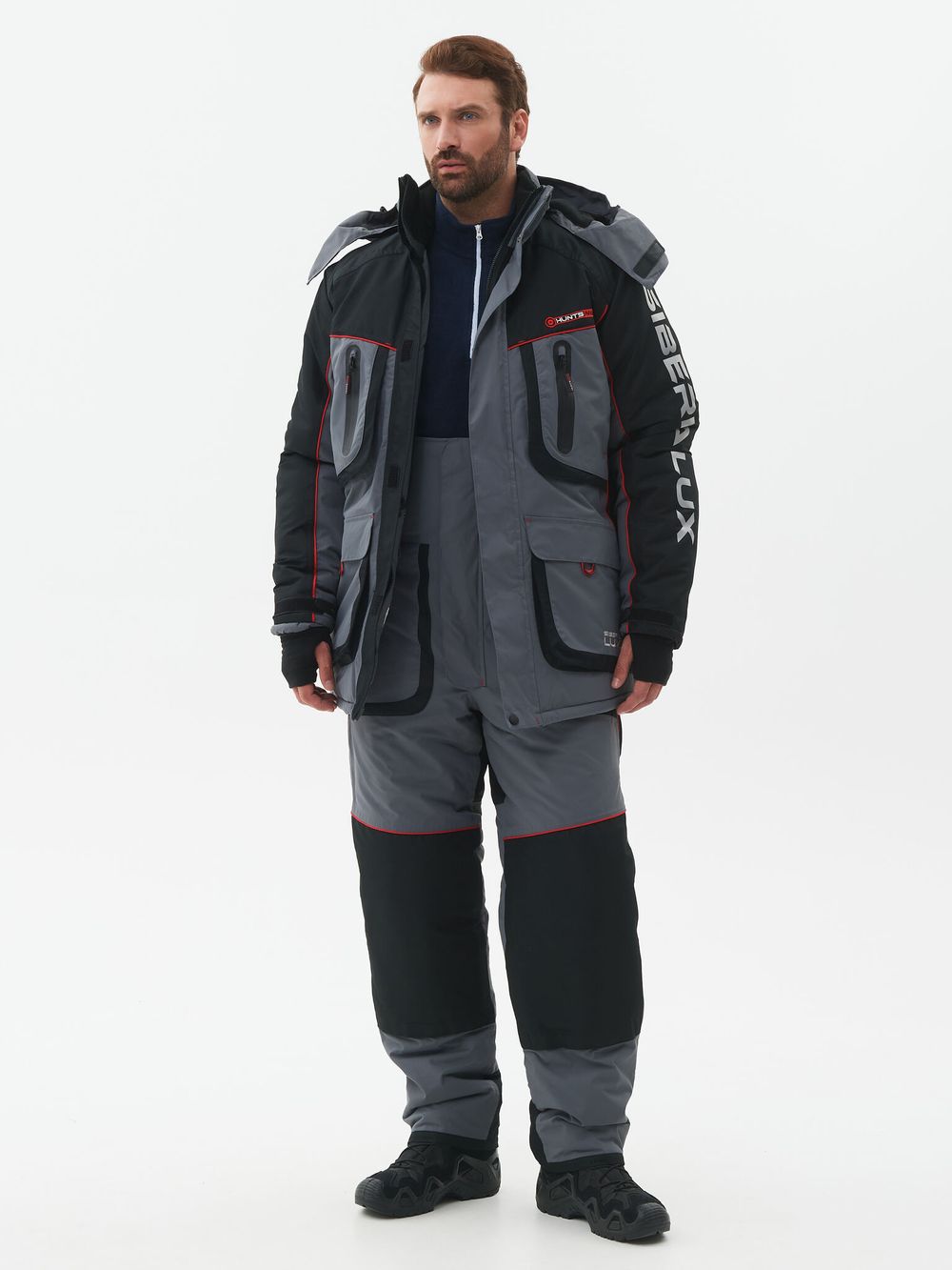 Костюм зимний Siberia LUX ткань Breathable цвет Серый/Черный