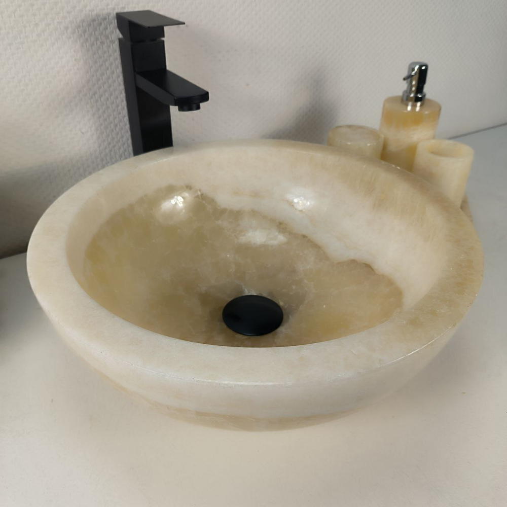 Раковина из оникса Bowl Yellow BO-64260 40*40*15 0196