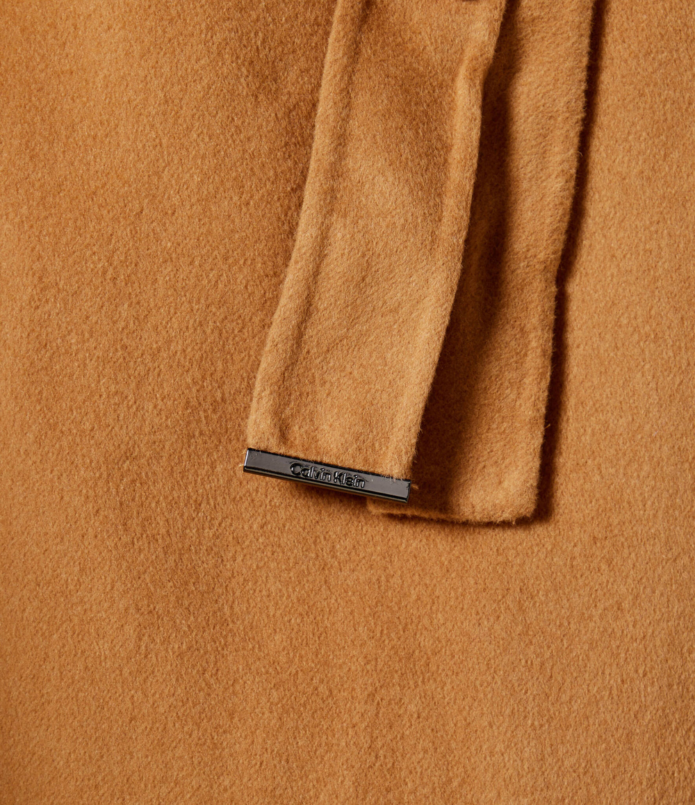 Шерстяное пальто Calvin Klein - светло-коричневый(K20K207089)