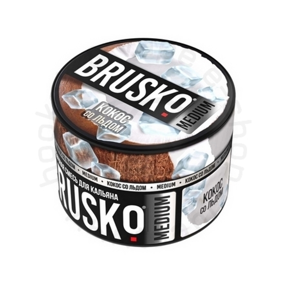 Бестабачная смесь для кальяна BRUSKO, 50 г, Кокос со льдом, Medium (M)