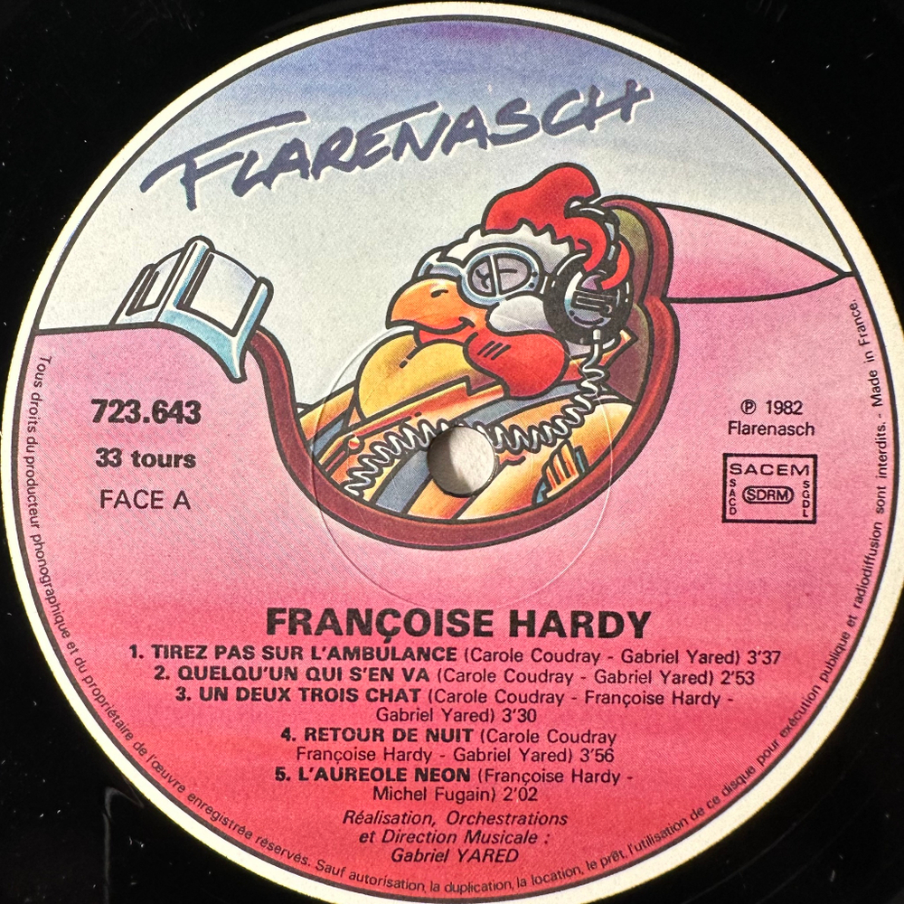 Francoise Hardy ‎– Quelqu'un Qui S'en Va (Франция 1982г.)