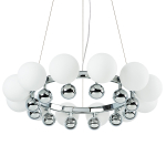 801124 Люстра SFERETTA 12х40W G9 ХРОМ/БЕЛЫЙ