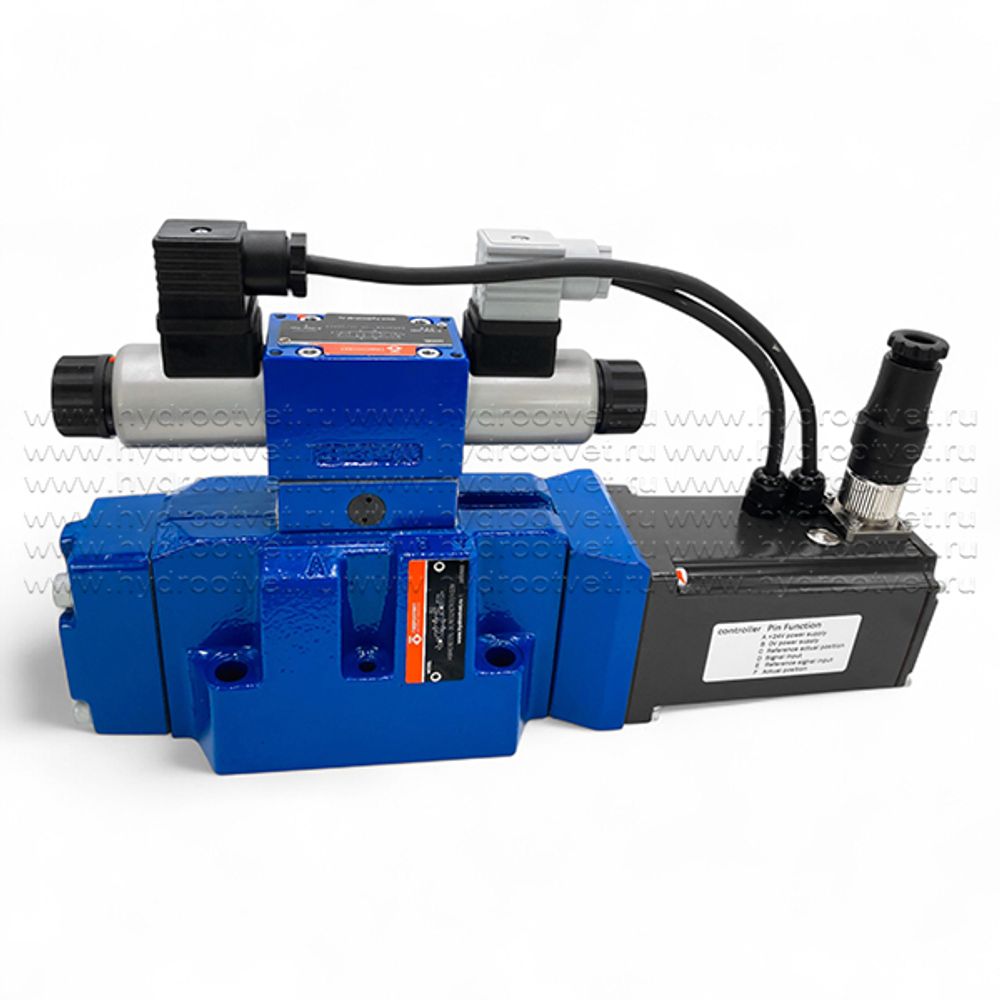 4WRKE16E200L-3X/6EG24ETK31/A1D3M - Пропорциональный распределитель с обратной связью по положению золотника и со встроенным усилителем (OBE), Ду16, A1 = ±10 В, номинальный расход 200 л/мин, схема E, каналы управления ET = X и Y - внутренние