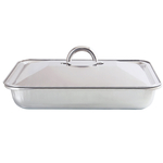 Противень 40*30*7см нерж с крышкой