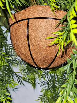 Филодендрон с зеленью в подвесном кашпо