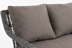 "Гранд Латте" диван трехместный из искусственного ротанга, цвет графит