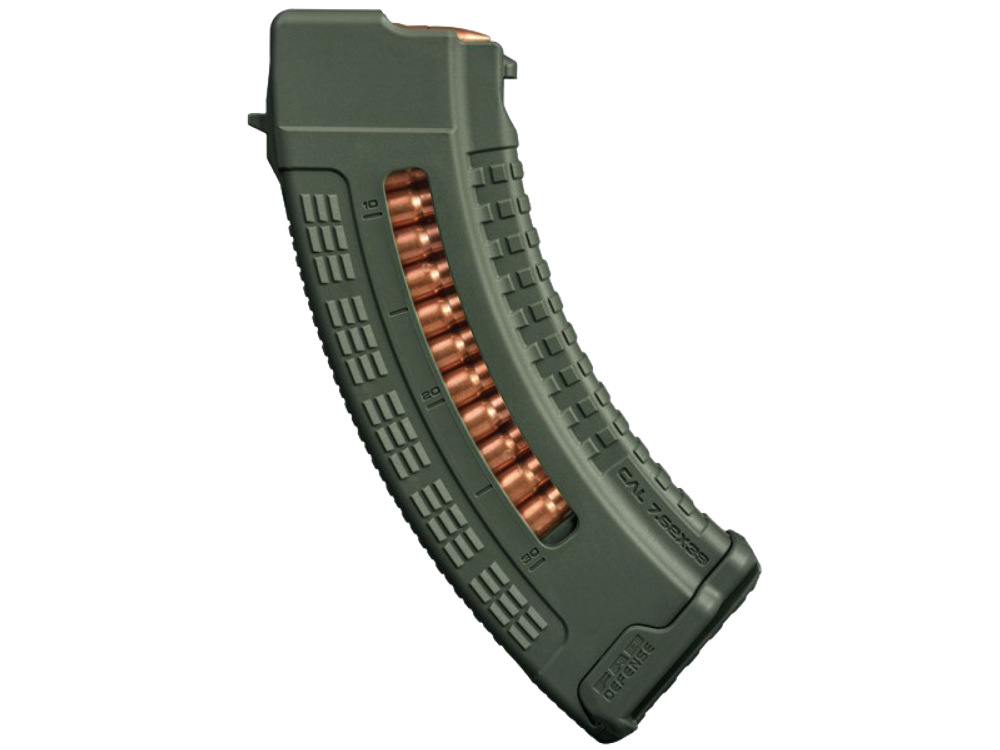 Магазин полимерный 7.62x39 на 30 патронов для AK (green)