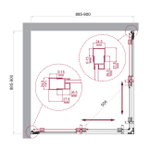Душевой уголок BelBagno LUCE-A-2-90-C-ORO