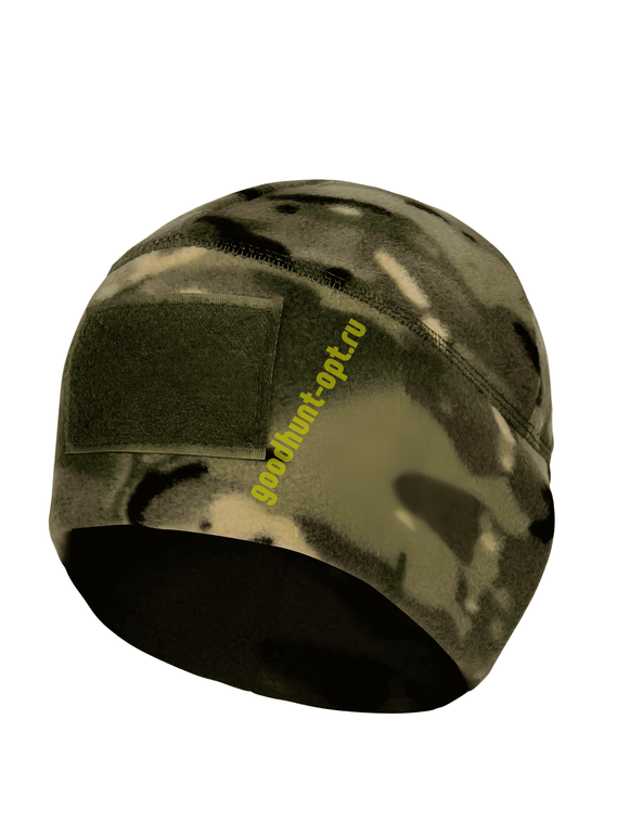 Тактическая военная флисовая шапка с липучкой Мультикам