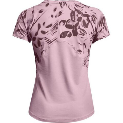 Женская теннисная футболка Under Armour Women's UA IsoChill 200 Print Short Sleeve - mauve pink/ash plum