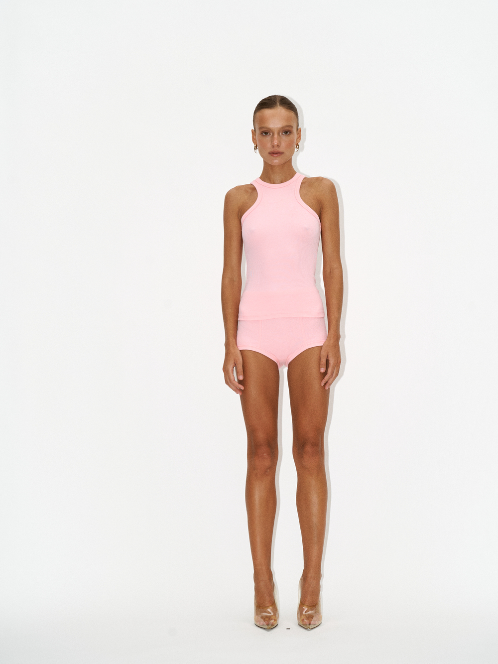 Майка в рубчик kai pink