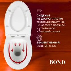 Унитаз подвесной (ZM) 2618ЕD безободковый сидение дюропласт тонкое микролифт,быстросьем (180мм)