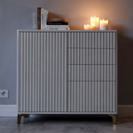 Комод ROYAL 5063 эко (Белый-Золото)