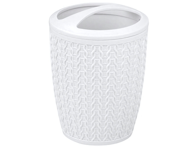 Подставка для зубных щеток "Вязаное плетение" (белый)