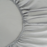 Простыня на резинке из премиального сатина светло-серого цвета из коллекции essential,  160х200х30 с