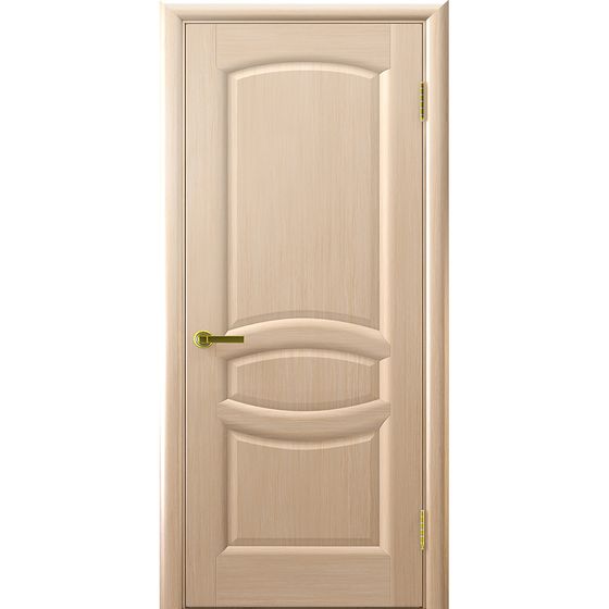 Фото межкомнатной двери натуральный шпон Анастасия белёный дуб глухая