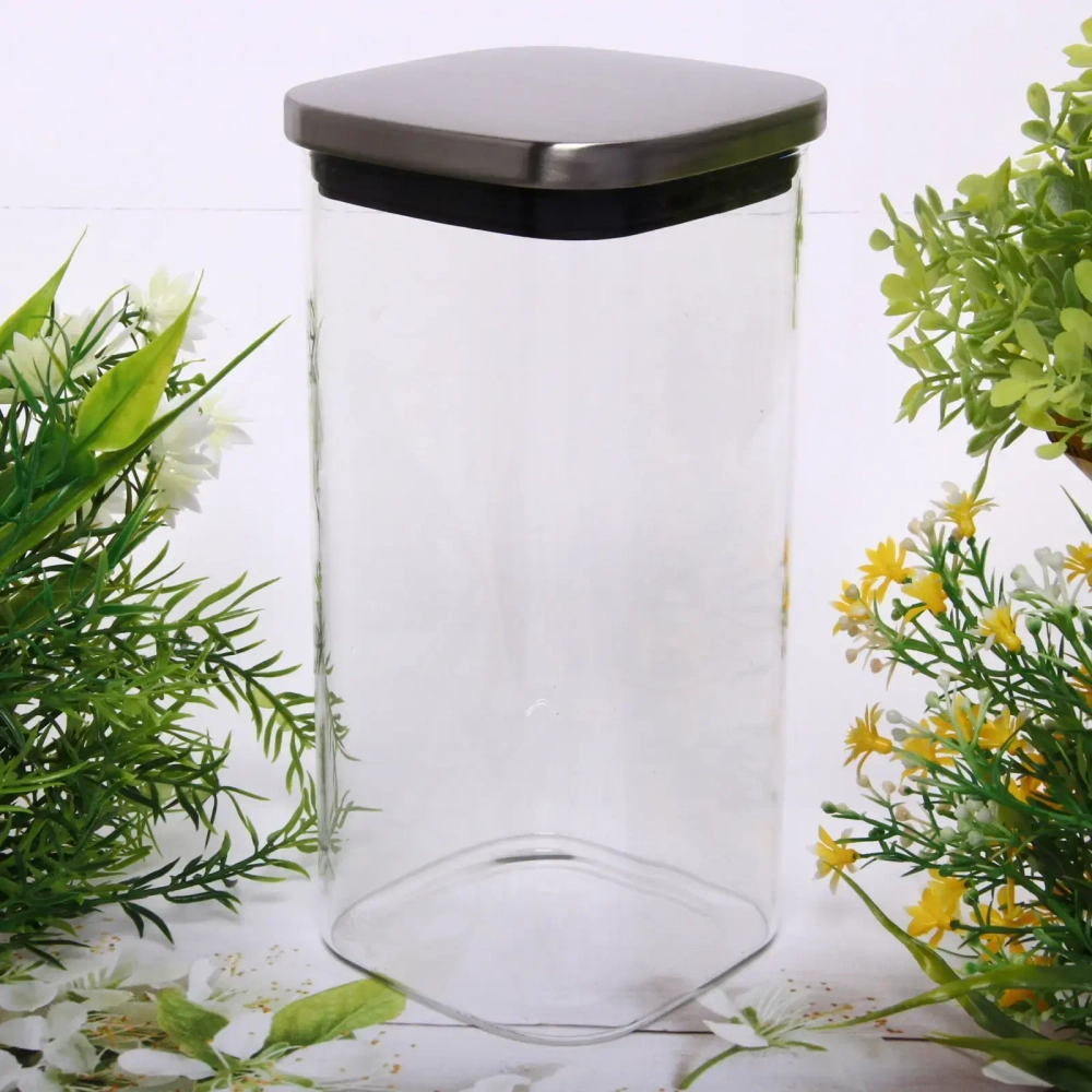 Банка стеклянная 1400мл «Хай-Тек» с металлической крышкой