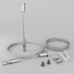 Комплект подвесов для радиусного профиля 2м с проводом питания Maytoni ALM-3535R-PE-2M