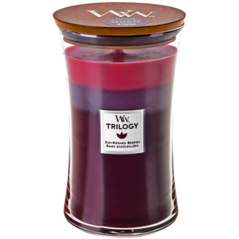 WoodWick Sun Ripened Berries Trilogy Vase (berry ripening in the sun) - Scented candle 275.0g
