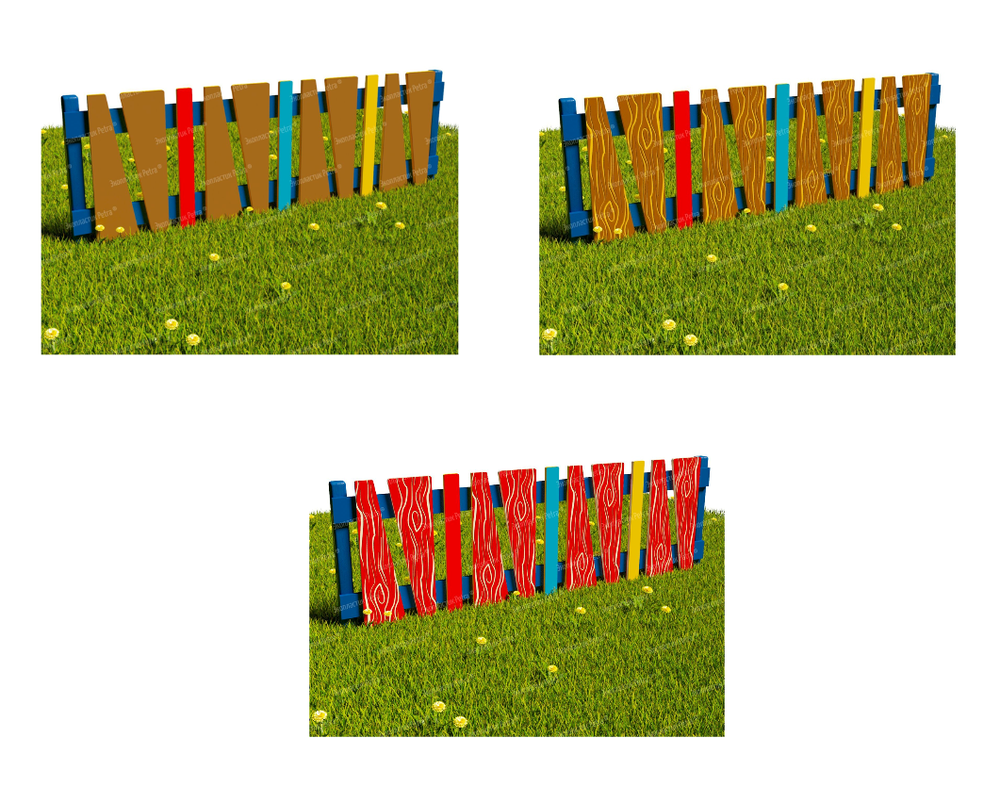 Забор уличный из экопластика Мозаика, секция 1490х600 мм