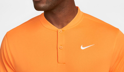 Мужское теннисное поло Nike Court Dri-Fit Blade Solid Polo - bright mandarin/white