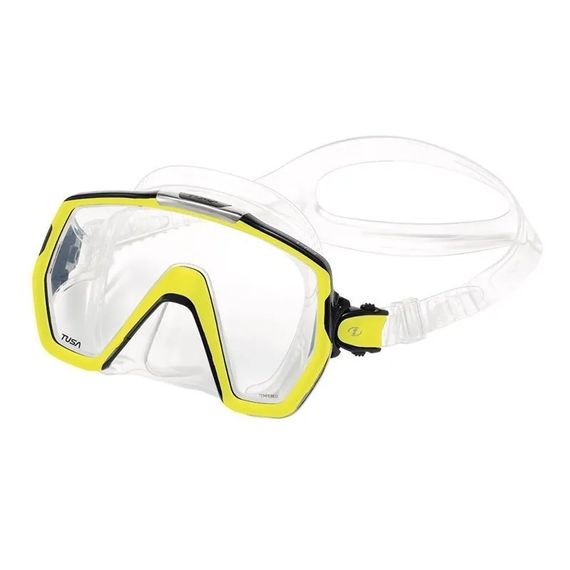 Маска TUSA Freedom HD прозрачный/желтый