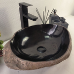 Каменная раковина из речного камня RS-05082 (46*35*14) 0861 из натурального камня