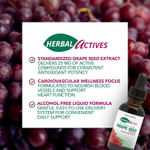 NaturesPlus, Herbal Actives, виноградные косточки, без спирта, 30 мл (1 жидк. унция)