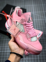 AIR JORDAN 4 RERO X OW PINK/PINK/WHITE