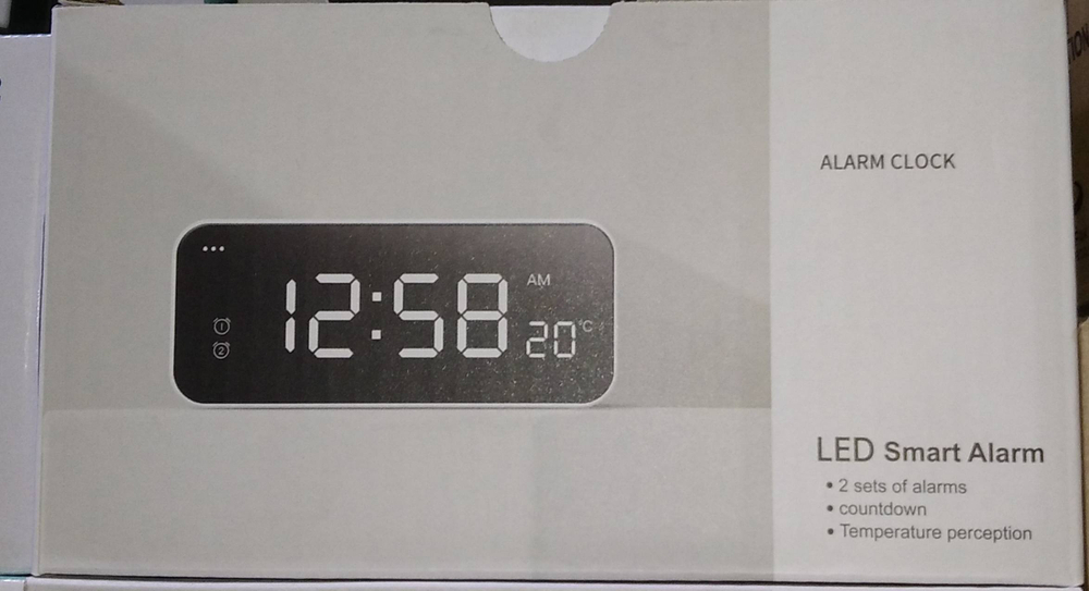 Электронные настольные светодиодные часы-будильник 2121