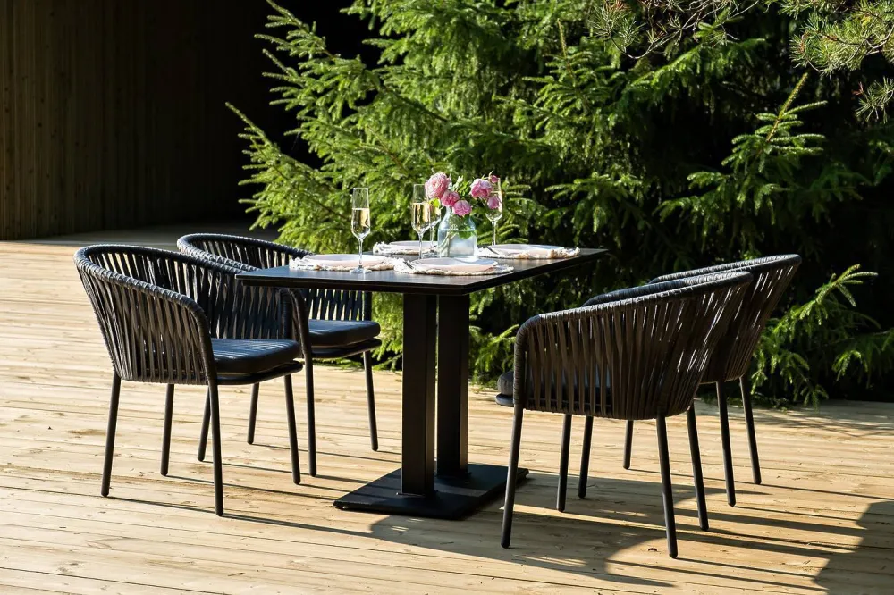 "Каффе Дабл" обеденная группа на 4 персоны, цвет "серый гранит"