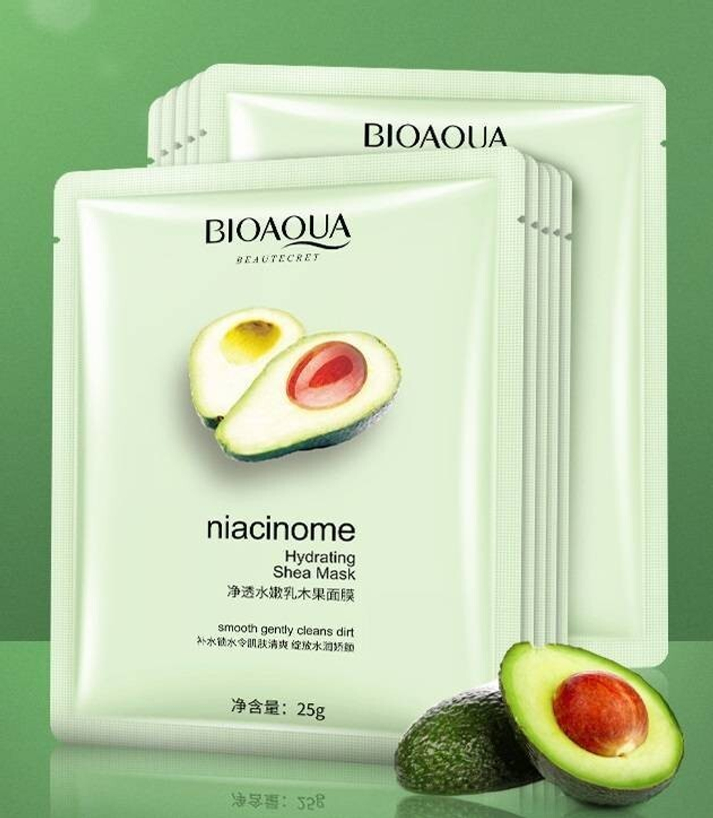 Тканевая маска с маслом ши и авокадо