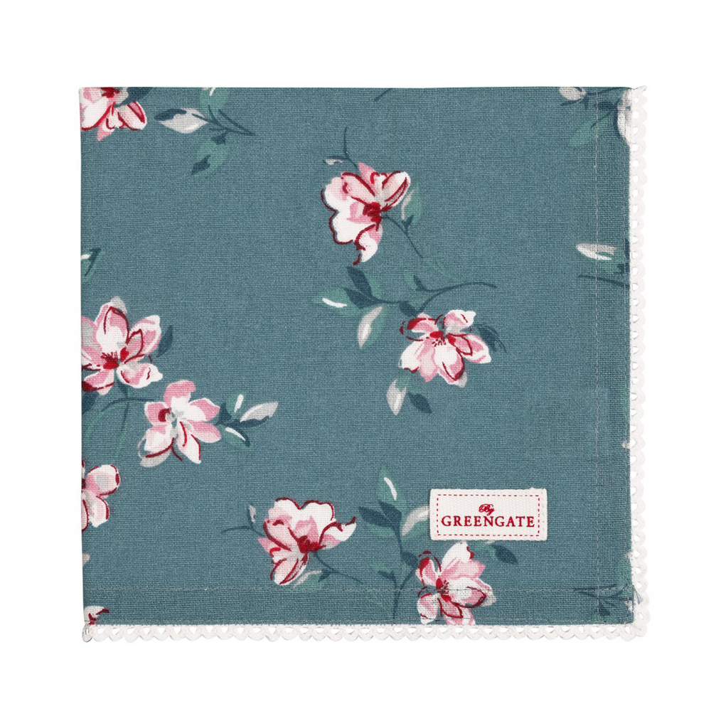 Салфетка Clair dusty green с кружевом