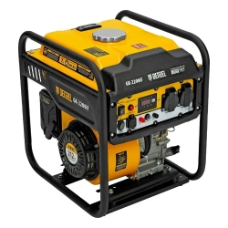 Генератор инверторный DENZEL GK-2200iF, 2.2 кВт и 212 см3 объем двигателя, 7 л объем топливного бака, ручной старт и 2 розетки, выход USB 5В и клеммы постоянного тока 12В 94707