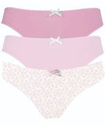 Набор из 3 розово-бежевых трусиков-слип Olivia (Размер: S) (Цвет: разноцветный)