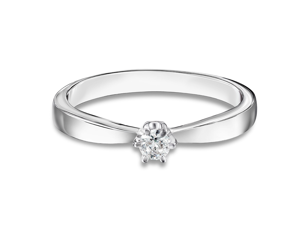 Помолвочное кольцо с бриллиантом