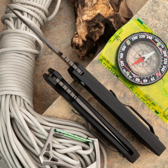 Автоматический нож Pro-Tech PTLG321-D2 Rockeye - алюм. черн. рук-ть, клинок Smoky Grey CPM-D2