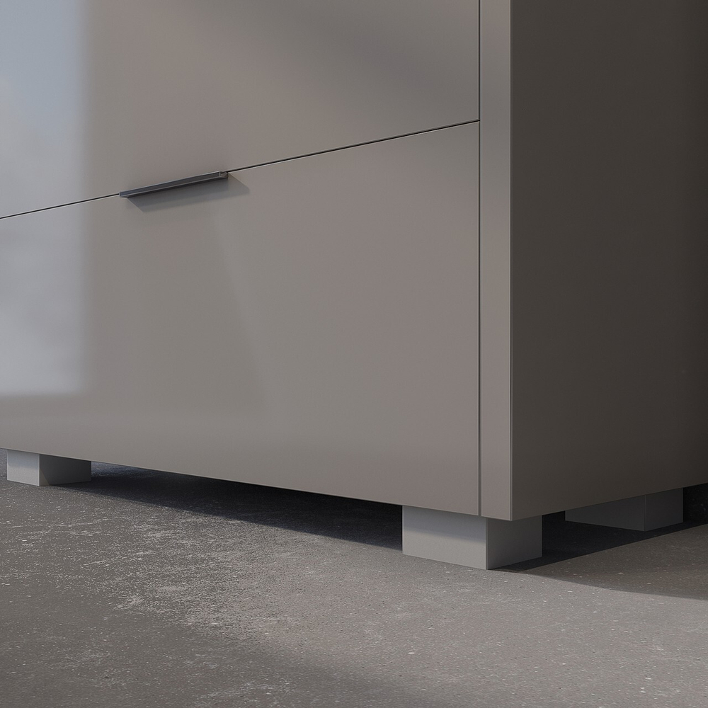 Тумба с раковиной NORMAL, 120x45x87, темно-серый глянцевый, ST-B7L2124-BA004-SIP