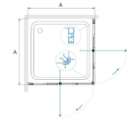 Душевой уголок RGW PA-38 (Прозрачное, 800x800)