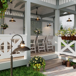 4164/1WA NATURE ODL19 705 коричневый/прозрачный Уличный настенный светильник IP44 E27 1*60W DANTE