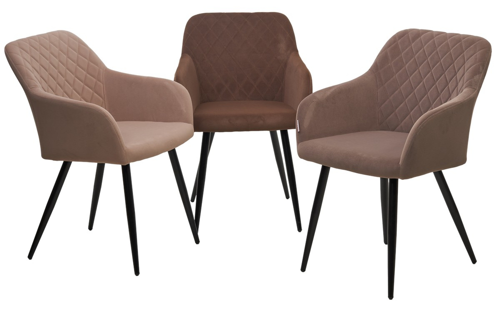 Стул М-City DISAUR Бренди (Brandy) 505-11 Кофе, Велюр "Беспальчиковый", Черный каркас