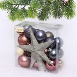 Набор ёлочных украшений «Winter story» 30 предметов, Розовое золото/Шампань/Серебро/Сапфир