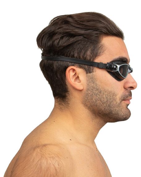 Очки для плавания Seac Axis тонированные стекла черный/серебристый