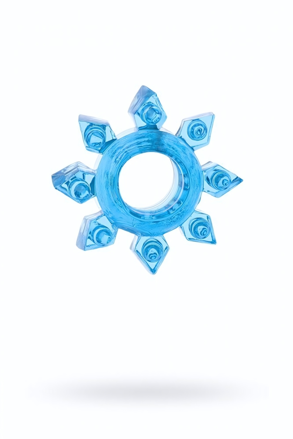 Кольцо гелевое с шишечками синее