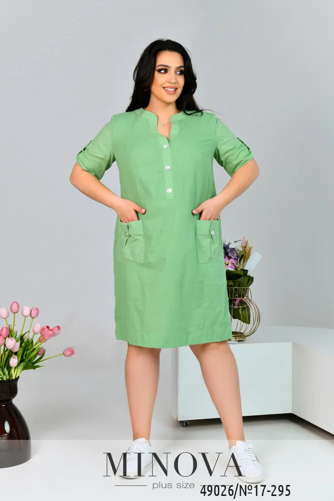 Платье 17-295-оливка Minova