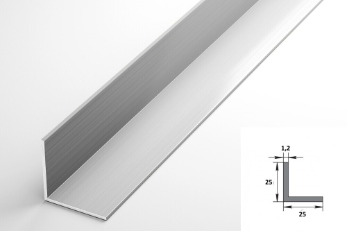 Профиль уголок 25*25*1.2 мм 2 м ЛУКА