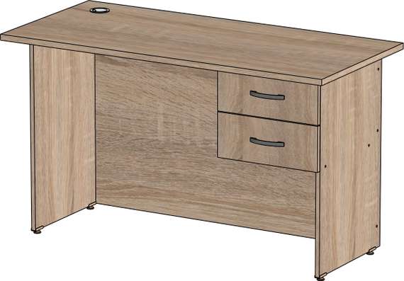 Стол письменный 2 ящика Стандарт- дуб сонома
