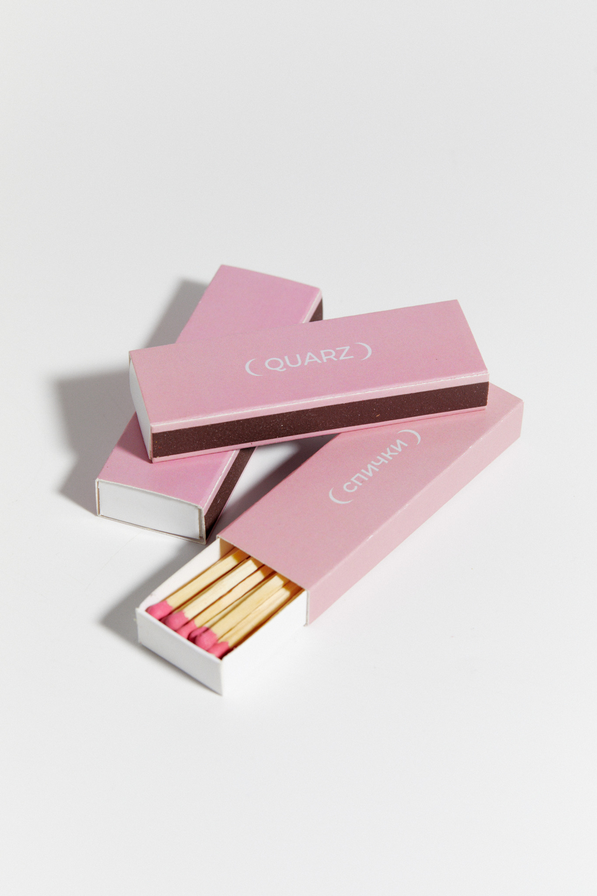 Спички QUARZ розовые