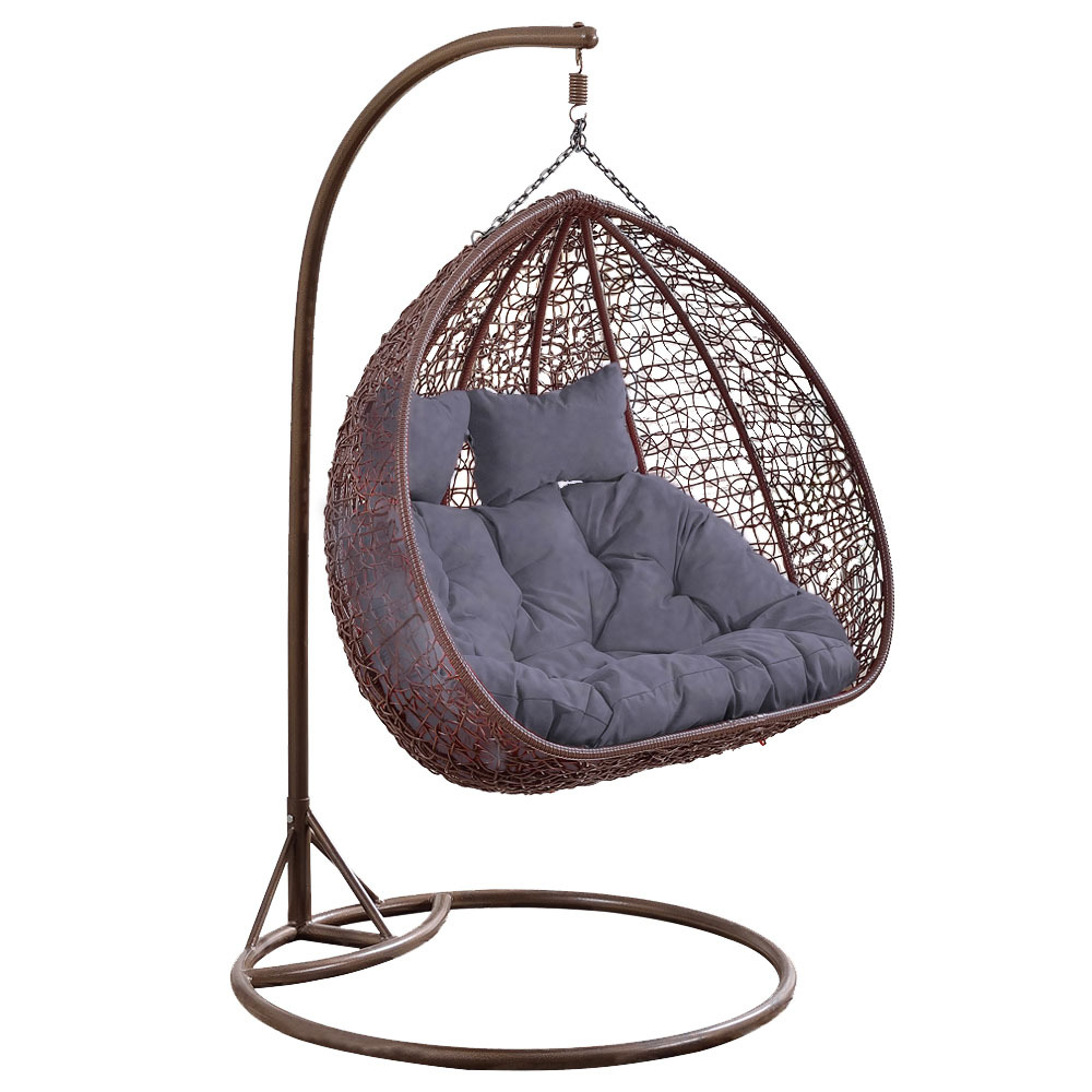 Подвесное кресло корзина для двоих арт. 105 шоколад